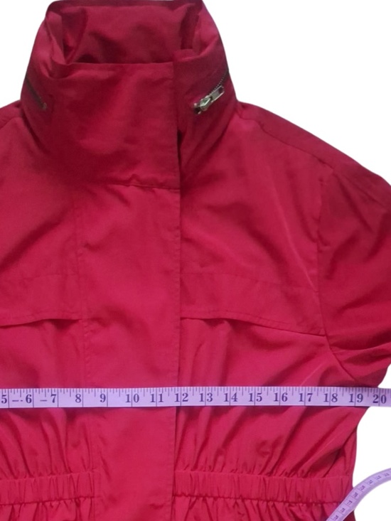 Ali Ro Utility Lightweight Statement Jacket Red Belted Coat Sz 10 City Girl - Picture 10 of 12